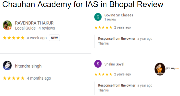 Reviews of Chauhan Academy for IAS in Bhopal.