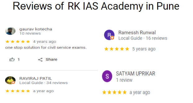 Reviews of RK IAS Academy in Pune.