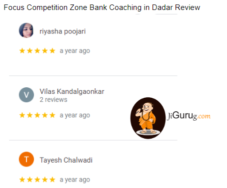 Focus Competition Zone Bank Coaching in Dadar Review.