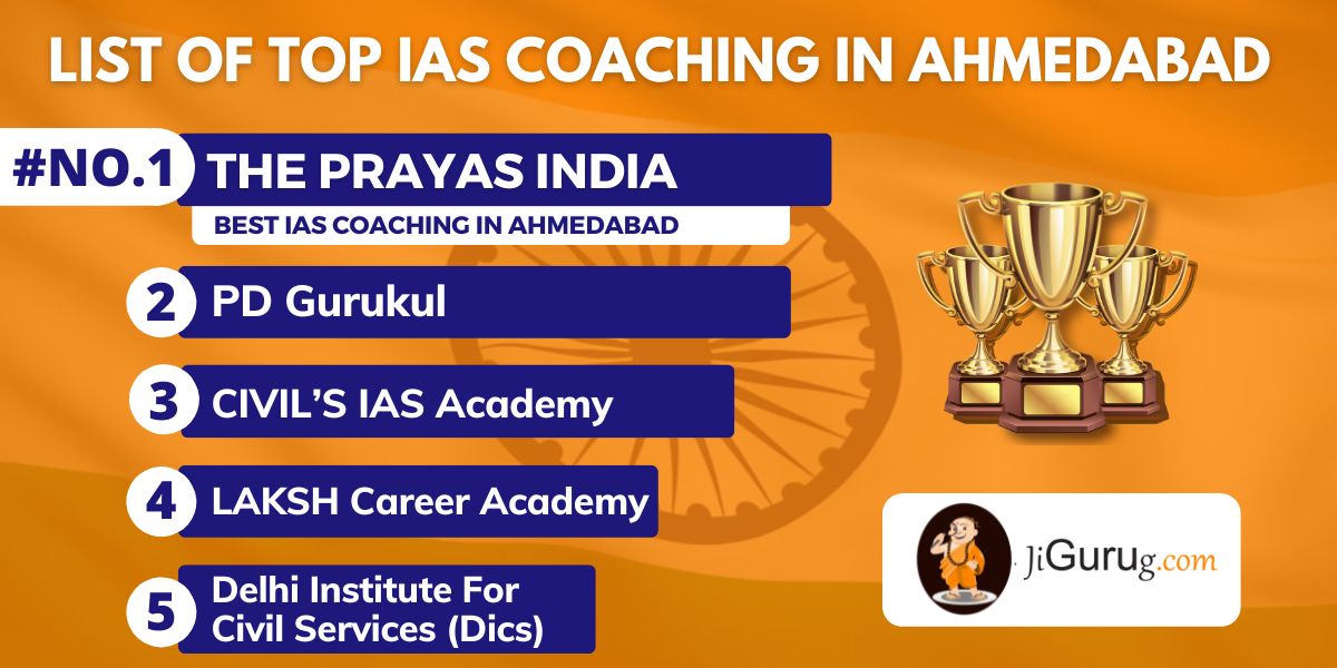 List of Best IAS Coaching Institute in Ahmedabad - JiGuruG
